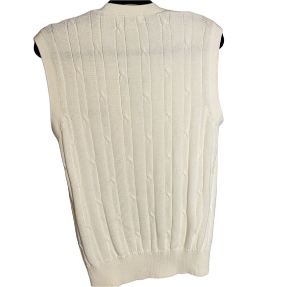 Cable Knit Cadillac Vintage Grandpa Grandma Core Light Academia Sweater Vest - Picture 2 of 10